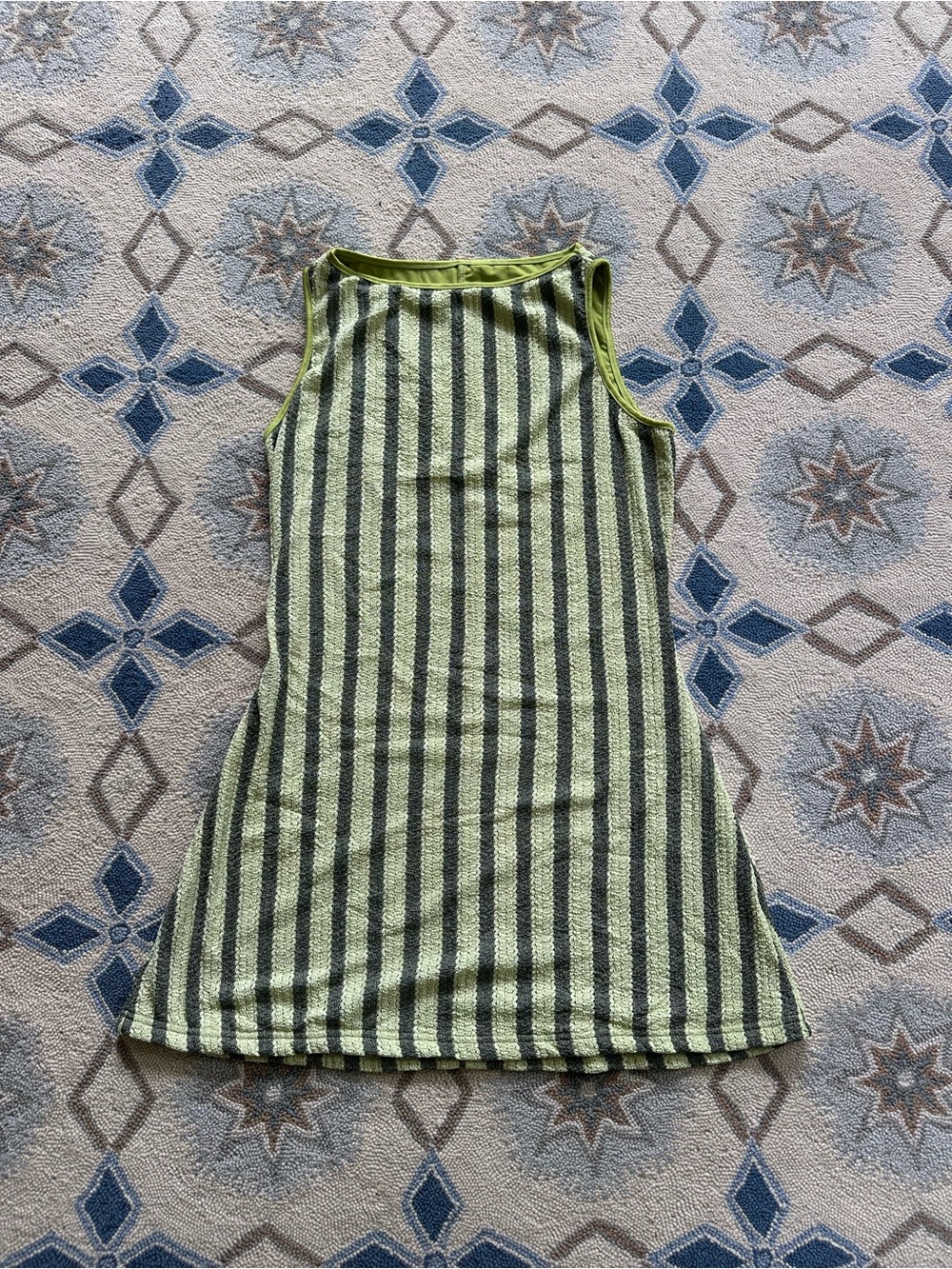 Green Striped Tank Dress